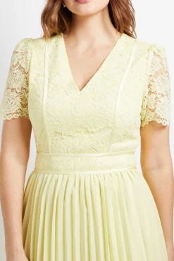 Wallis Robe Mi-Longue Plissée en Dentelle<Femme Toutes Les Robes|Robes Mi-Longues