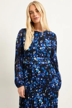 Wallis Robe Mi-Longue Plissée à Motifs Floraux Petite Taille<Femme Toutes Les Robes|Robes À Manches Longues