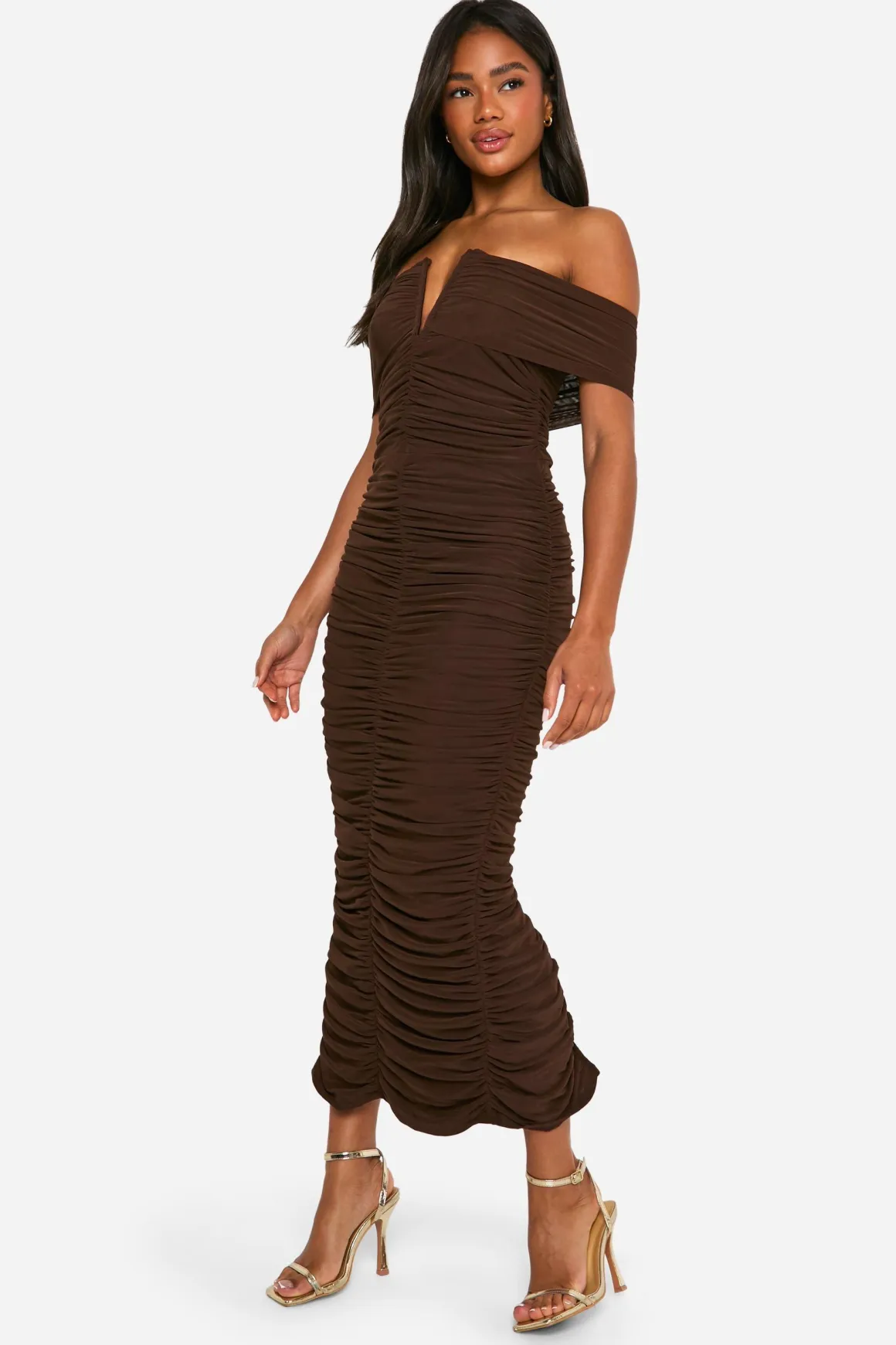 Robe mi-longue premium en mesh