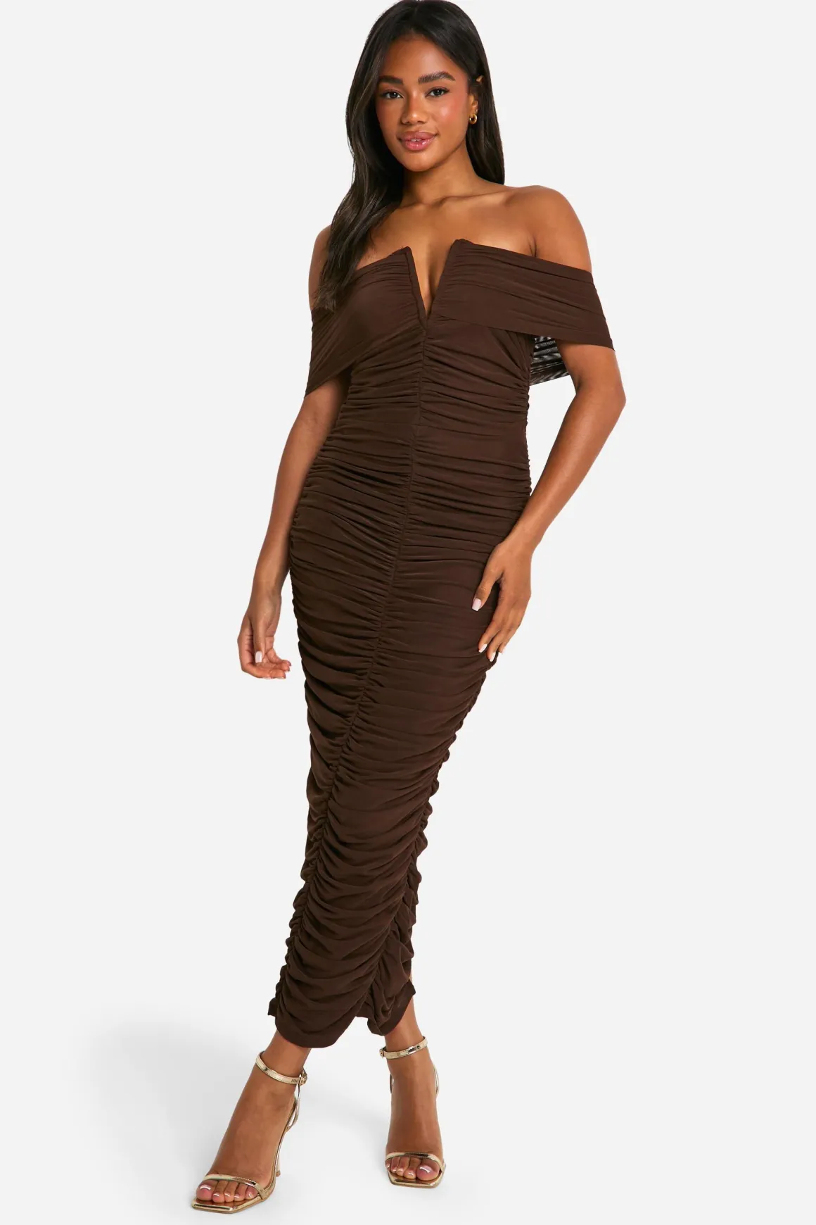 Robe mi-longue premium en mesh