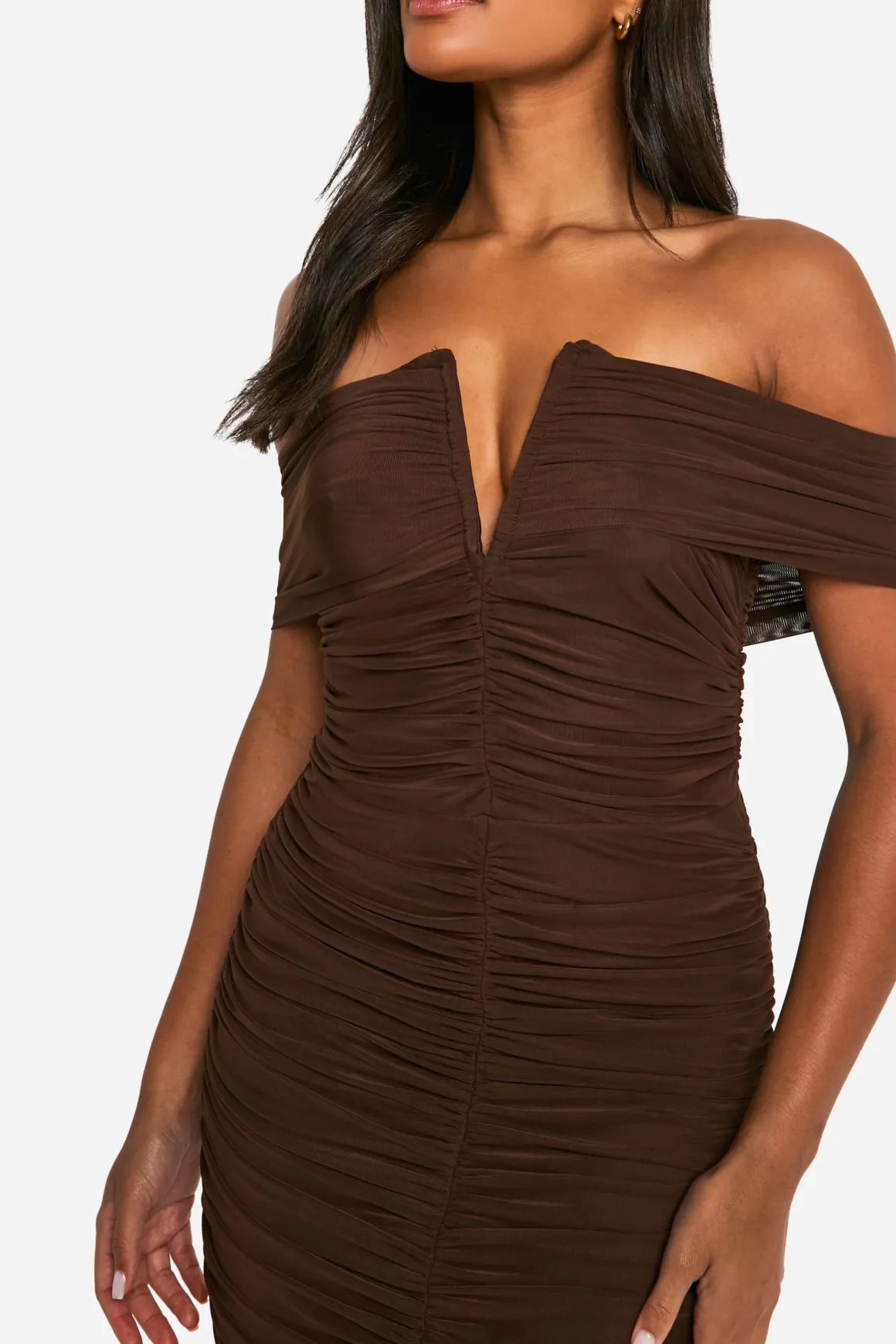 Robe mi-longue premium en mesh