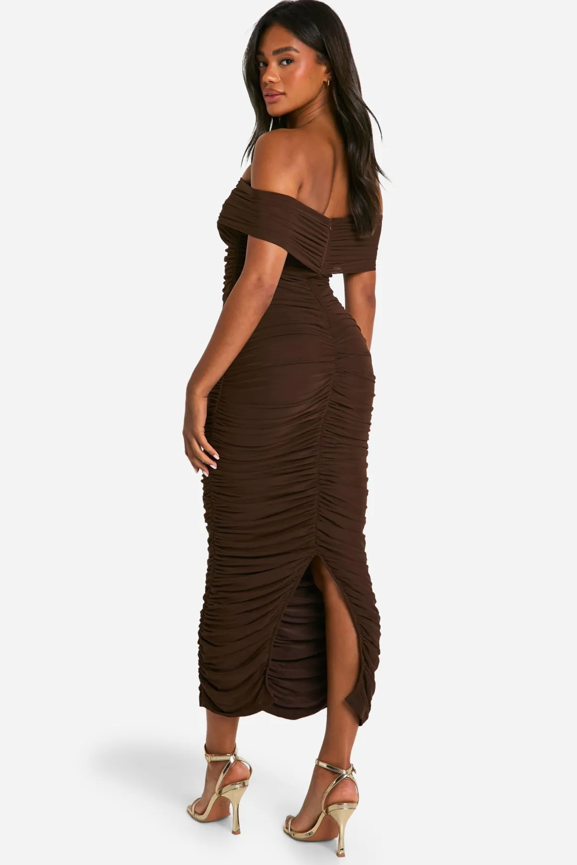Robe mi-longue premium en mesh
