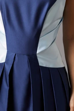 Coast Robe Mi-Longue Sans Manches en Satin avec Détail Contrastant<Femme Robes Mi-Longues|Satin Et Dentelle