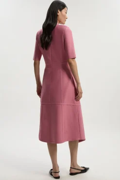 KarenMillen Robe Mi-Longue Tricot Asymétrique Bandage Silhouette Petite<Femme Pulls Et Gilets|Toutes Les Mailles