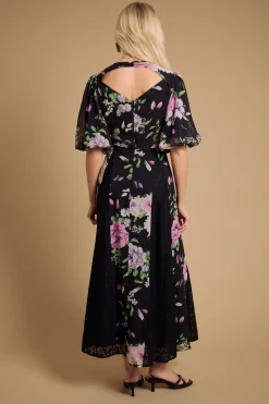 Robe Mi-longue Évasée en Dentelle