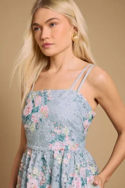 Oasis Robe Mi-longue Évasée En Dentelle Ajustée<Femme Robes|Satin Et Dentelle