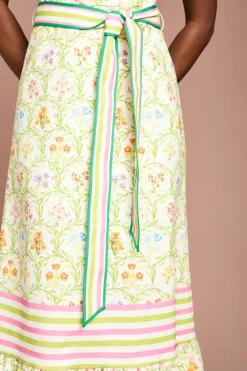 Coast Robe Mi-Longue à Volants en Sergé Imprimé<Femme Toutes Les Robes|Robes Mi-Longues