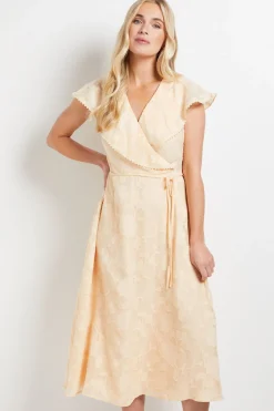 Wallis Robe Mi-Longue à Volants Petite Taille Motif Floral Dévoré<Femme Toutes Les Robes|Robes Mi-Longues