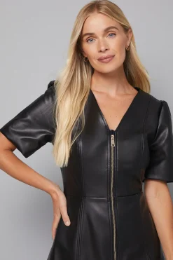 Robe Mi-Longue Zippée en synthétique Petite