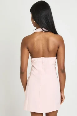 boohoo Robe Mini Ajustée À Col Licou Avec Détails Ornementaux<Femme Robes|Robes Dos Nu