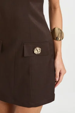 Robe Mini Ajustée Coupe Évasée