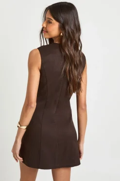 Robe Mini Ajustée Coupe Évasée