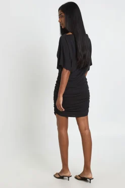 boohoo Robe Mini Ajustée Décontractée En Modal Super Doux Avec Fronces Latérales<Femme Toutes Les Robes|Robes Longues
