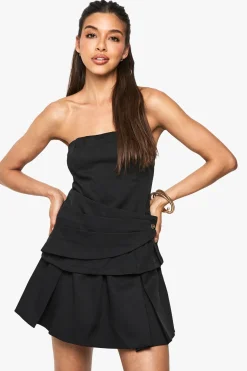 Robe mini ajustée drapée Bandeau