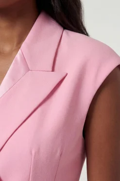 Robe Mini Ajustée En Tissu Stretch Compact Avec Détails De Coutures