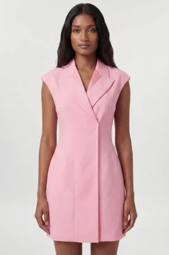 Robe Mini Ajustée En Tissu Stretch Compact Avec Détails De Coutures
