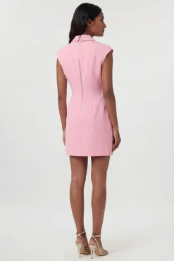 Robe Mini Ajustée En Tissu Stretch Compact Avec Détails De Coutures