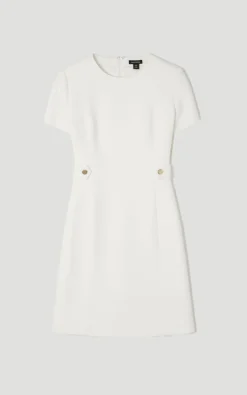 Robe Mini Ajustée Essential en Tissu Stretch Compact avec Détail Patte à la Taille
