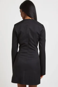 boohoo Robe Mini Ajustée Ligne A À Manches Longues<Femme Robes À Manches Longues|Robes