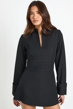 boohoo Robe Mini Ajustée à Manches Longues<Femme Robes À Manches Longues|Robes