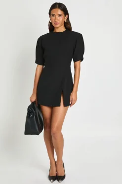 Robe Mini Ajustée À Épaulettes Extrêmes