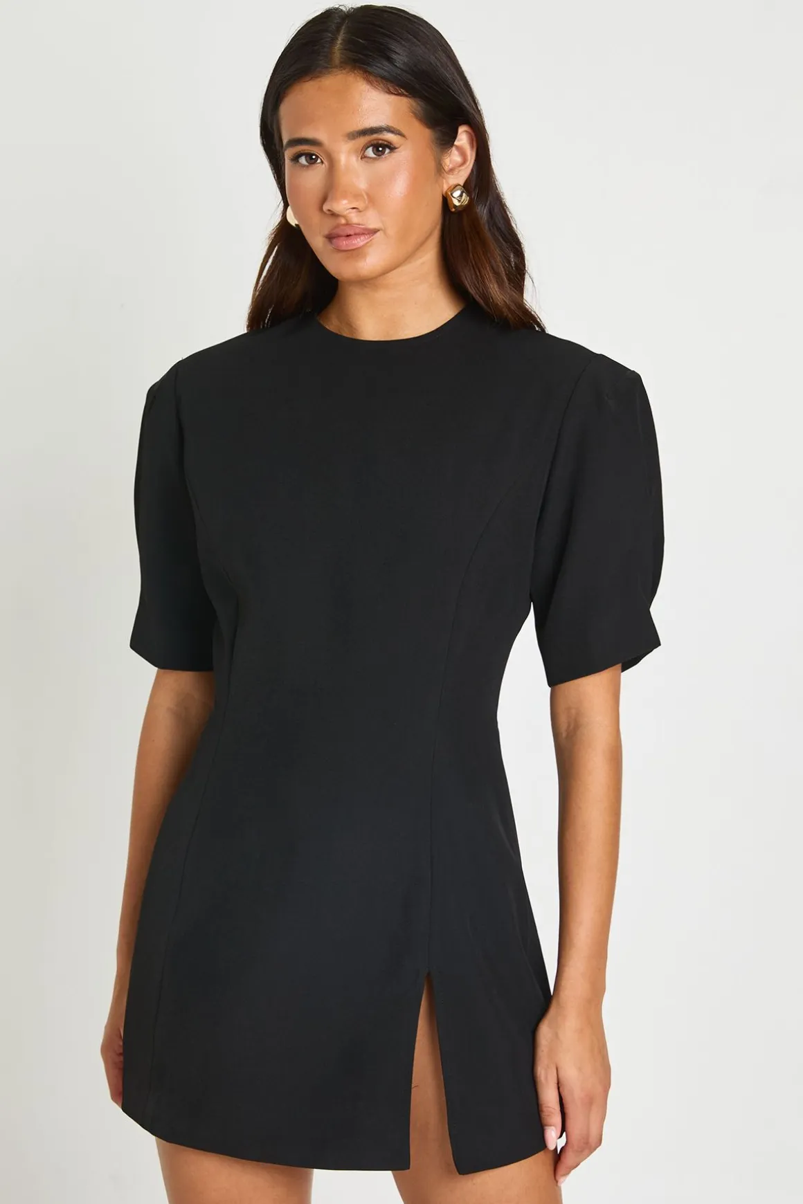 Robe Mini Ajustée À Épaulettes Extrêmes