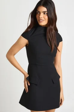 boohoo Robe Mini Ajustée Structurée À Col Montant<Femme Robes|Robes De Soirée