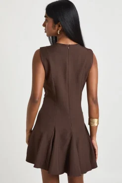 Robe Mini Ajustée Évasée