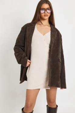 Robe mini asymétrique boutonnée