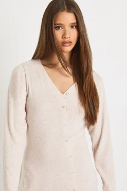 Robe mini asymétrique boutonnée