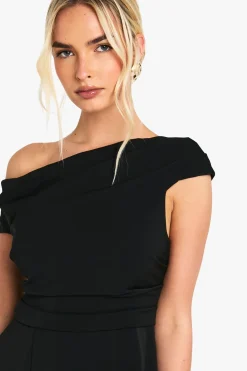 boohoo Robe Mini Asymétrique à Drapé Tailorée<Femme Robes Moulantes|Robes
