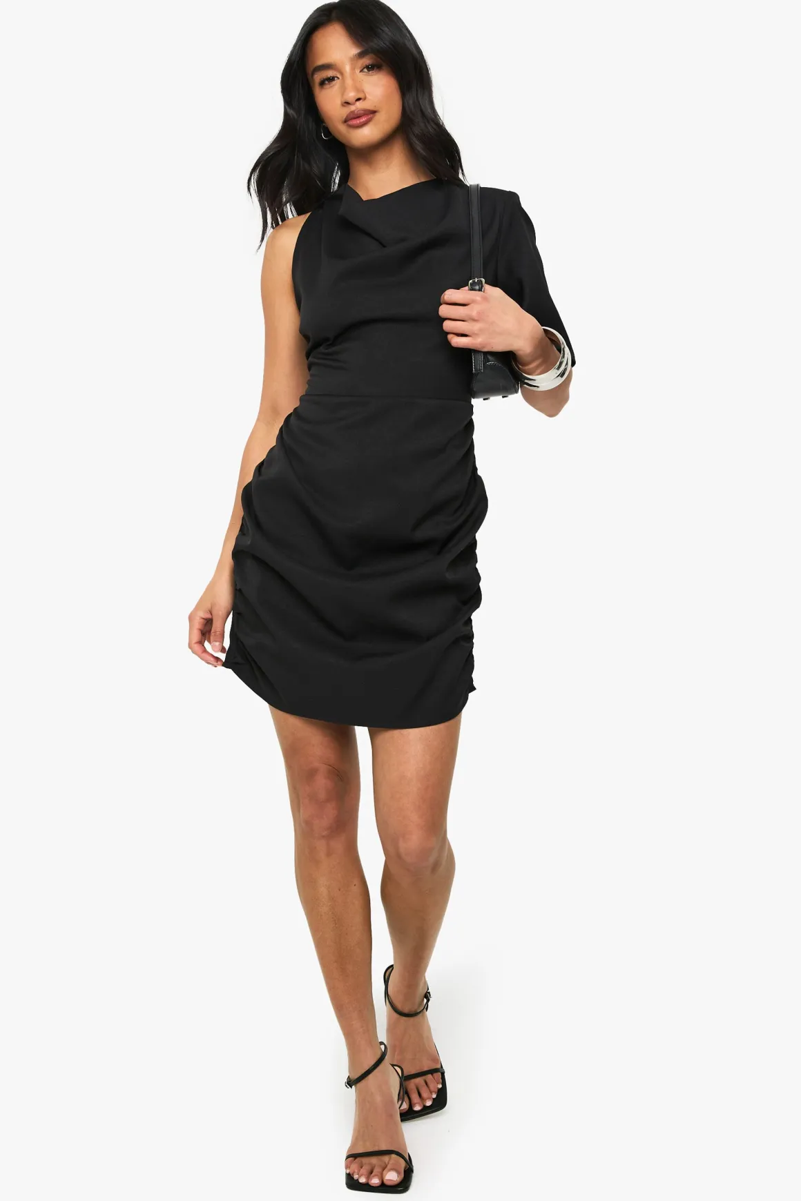 Robe Mini Asymétrique À Détail Drapé Petite
