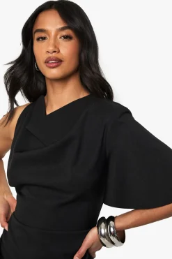 Robe Mini Asymétrique À Détail Drapé Petite