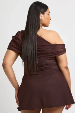 Robe Mini Asymétrique Grande Taille