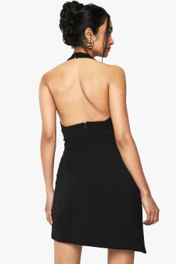 boohoo Robe Mini Asymétrique Tailleur à encolure halter<Femme Robes Patineuses|Robes