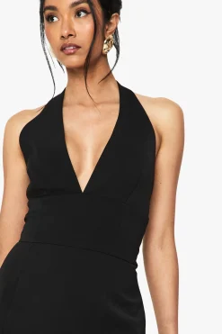 boohoo Robe Mini Asymétrique Tailleur à encolure halter<Femme Robes Patineuses|Robes