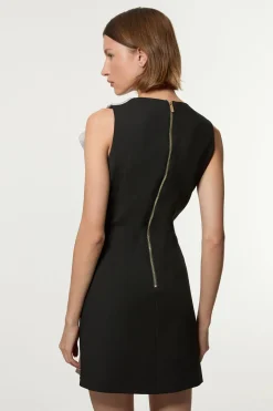 Robe Mini avec Détail Volant en Stretch Compact