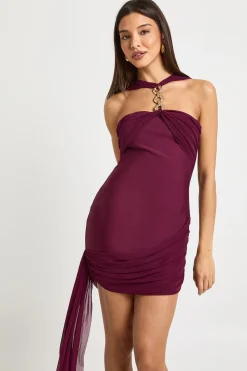boohoo Robe mini bandage avec détail de chaîne<Femme Robes Moulantes|Robes
