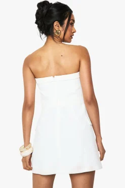 boohoo Robe mini bandeau ajustée à boutons sur le devant<Femme Robes Patineuses|Robes