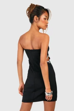 Robe Mini Bandeau Découpée Ornée