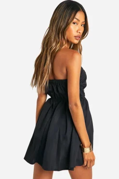 boohoo Robe mini bandeau froncée<Femme Robes Courtes|Robes
