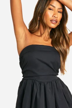 boohoo Robe mini bandeau froncée<Femme Robes Courtes|Robes