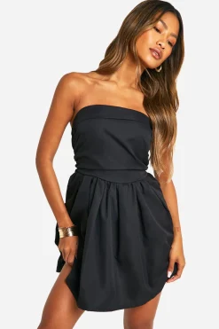 boohoo Robe mini bandeau froncée<Femme Robes Courtes|Robes