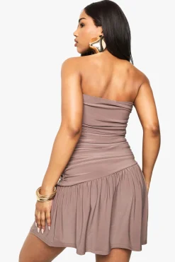 Robe mini bandeau froncée Slinky