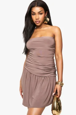 Robe mini bandeau froncée Slinky