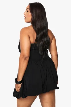 Robe Mini Bandeau À Jupe Bouffante Grande Taille
