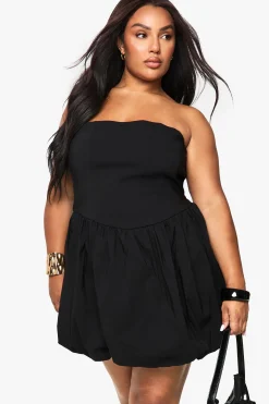 Robe Mini Bandeau À Jupe Bouffante Grande Taille