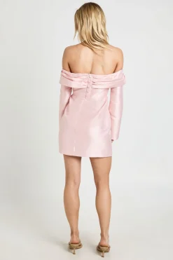 Robe Mini Bardot Structurée En Satin Petite