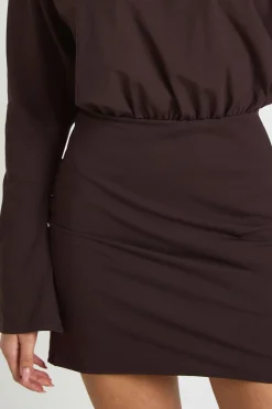 Robe Mini Blouson À Manches Longues Avec Col Intégré