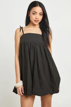 Robe Mini Boule Bouffante En Popeline De Coton